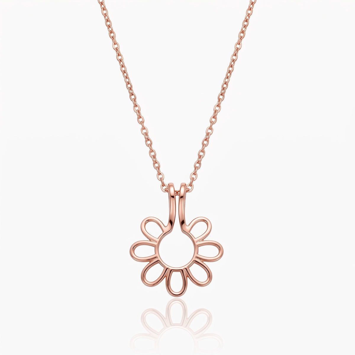 personalized ring holder flower necklace