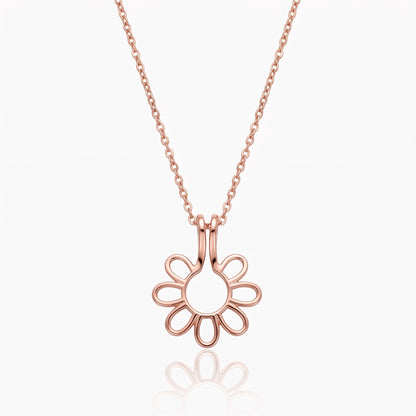 personalized ring holder flower necklace