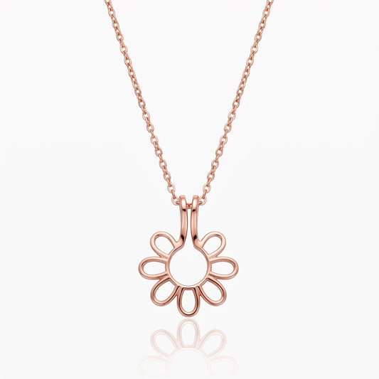 personalized ring holder flower necklace