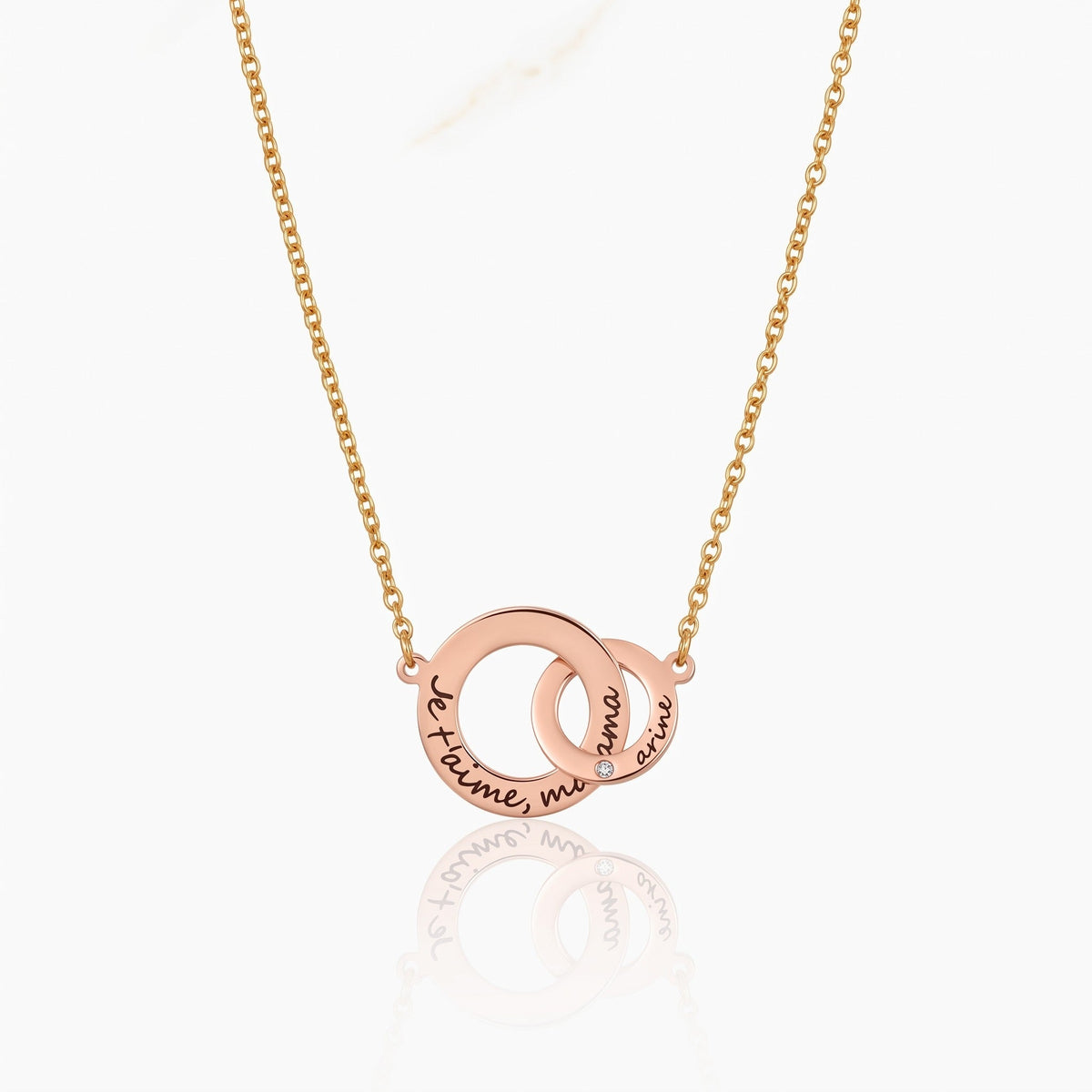 personalized interlocking circle necklace