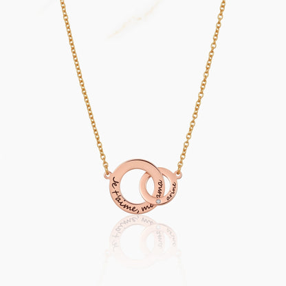 personalized interlocking circle necklace