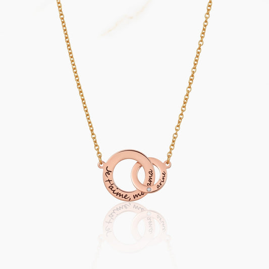 personalized interlocking circle necklace
