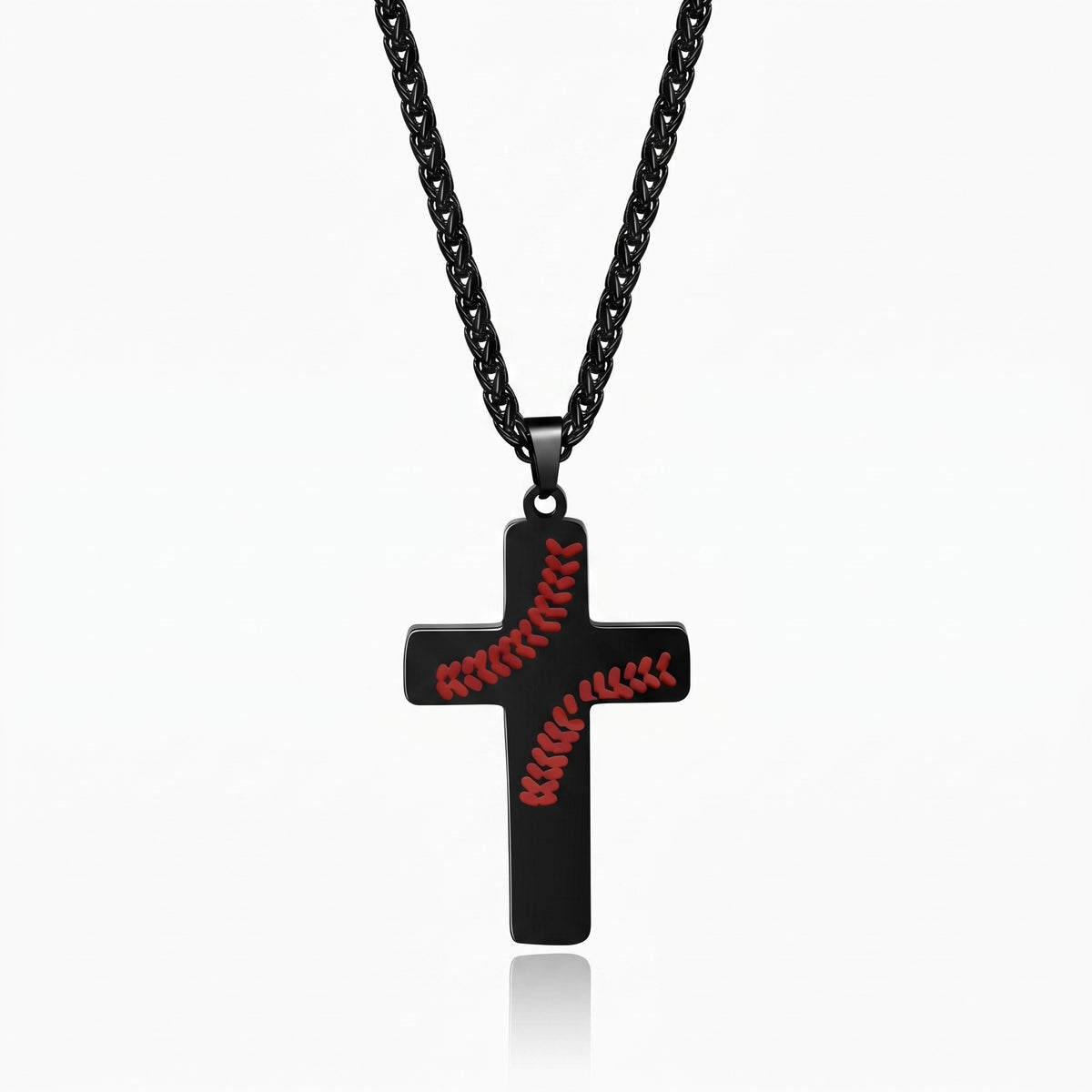 personalized baseball cross necklace
