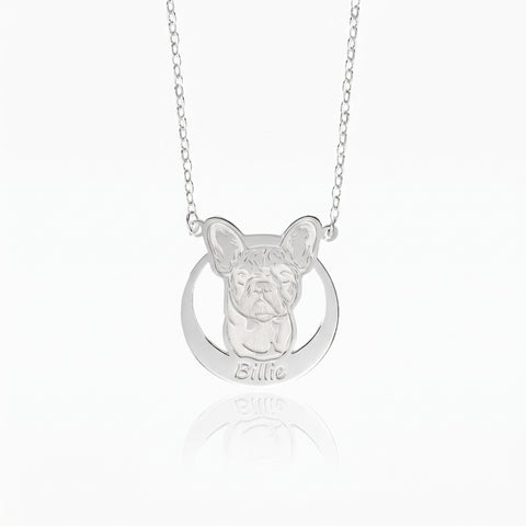 Custom Name Pet Portrait Necklace
