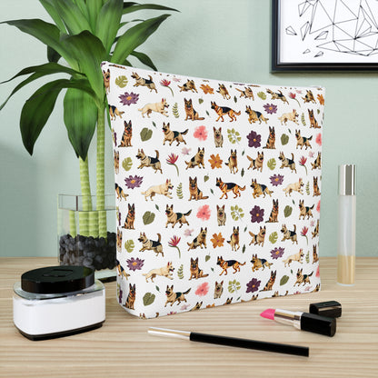 German Shepherd Print Cotton Cosmetic Bag/Makeup Organizer & Travel Pouch