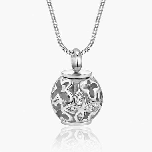 personalized butterfly locket urn necklace