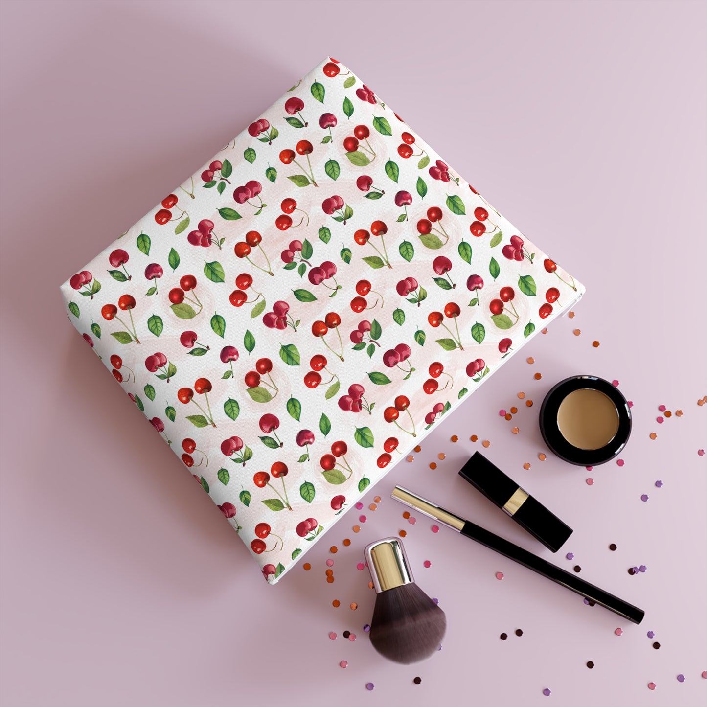 Cherry Print Cotton Cosmetic Bag/Makeup Travel Pouch