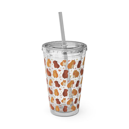 Kawaii Capybaras 16oz Tumbler with Straw