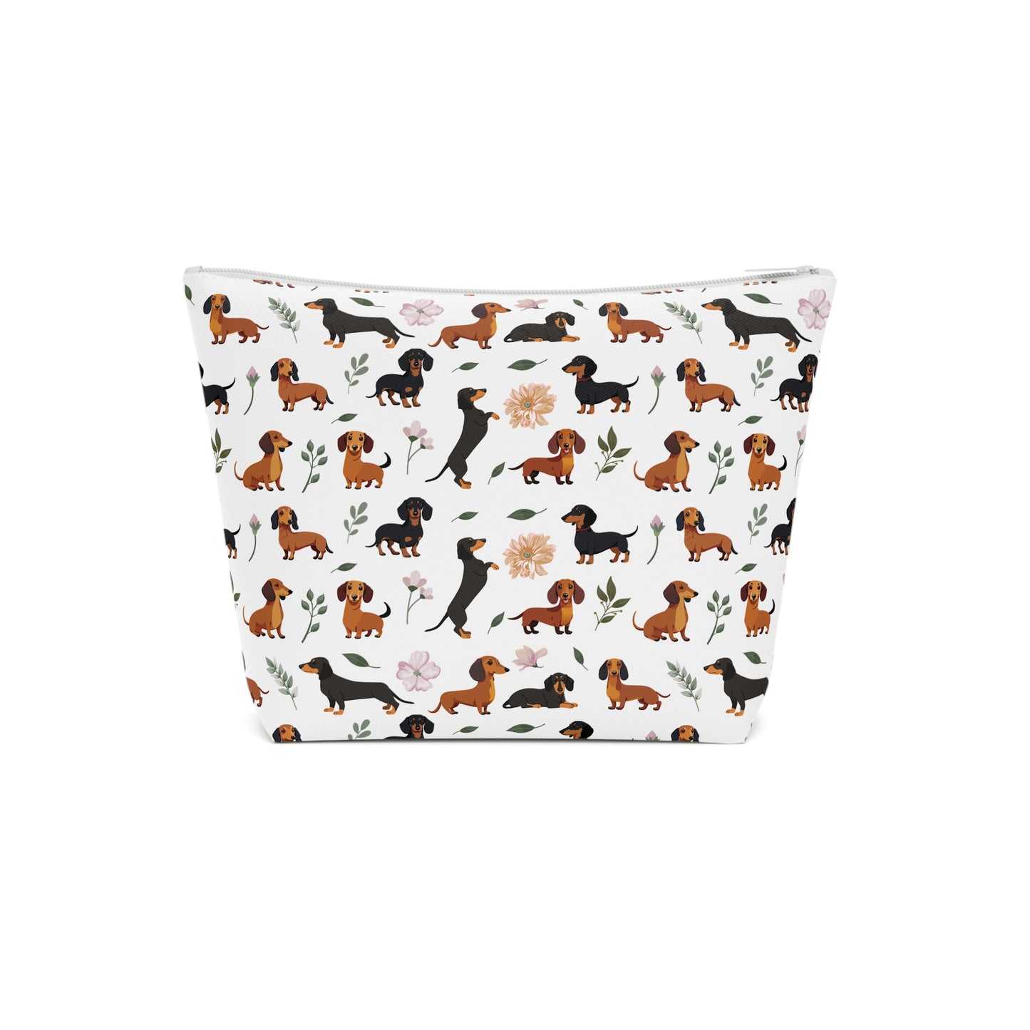 Dachshund Print Cotton Cosmetic Bag/Makeup Organizer/Toiletry Bag