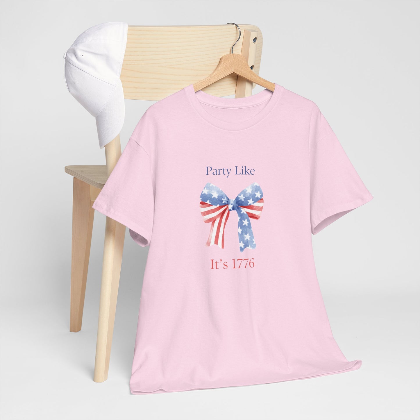 "Party Like It's 1776" 4th of July Girly Graphic T-Shirt
