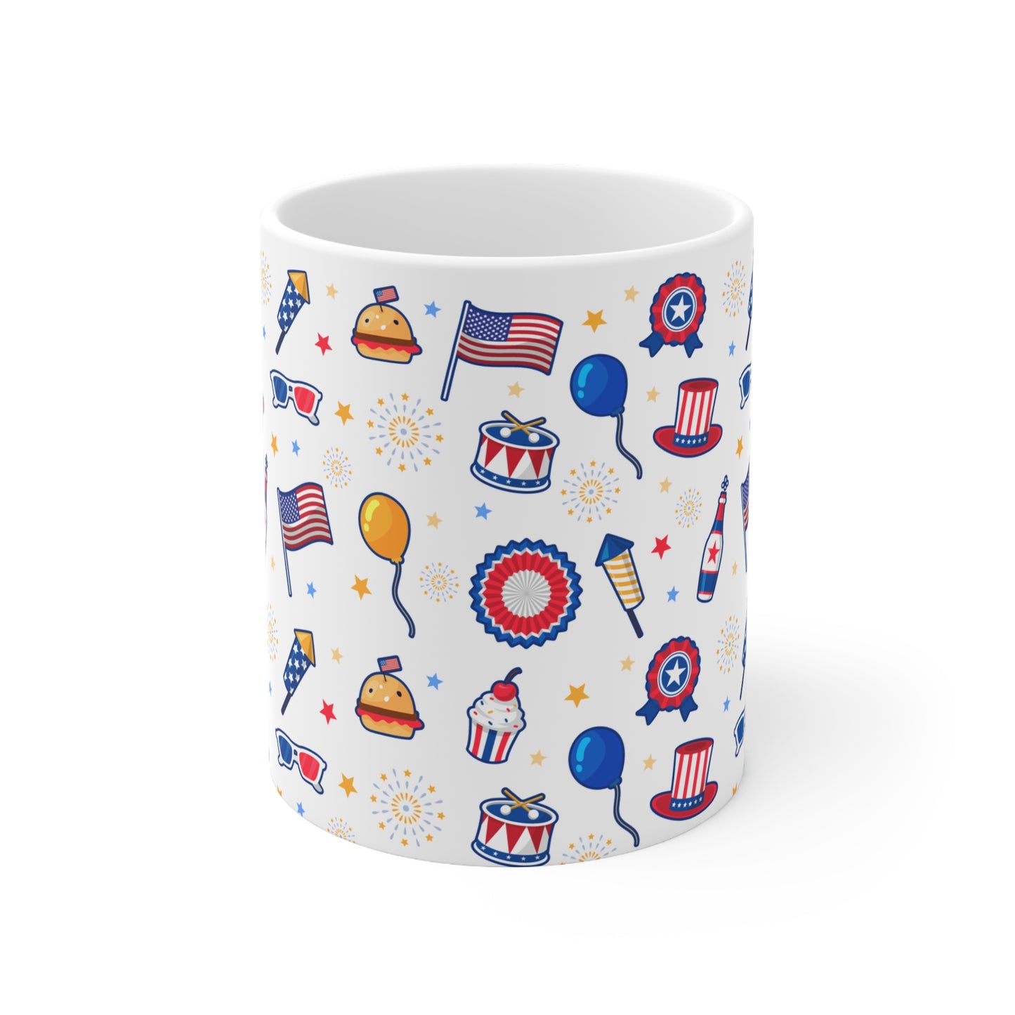 4th of July Print 11oz Ceramic Mug