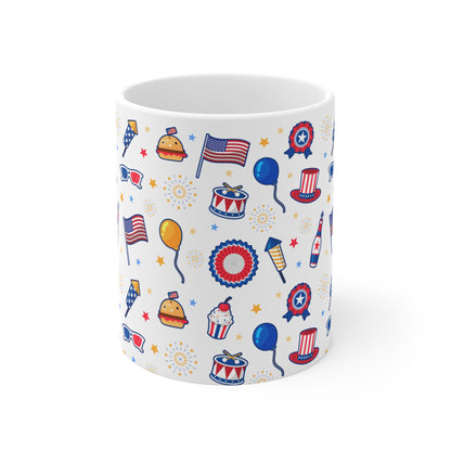 4th of July Print 11oz Ceramic Mug