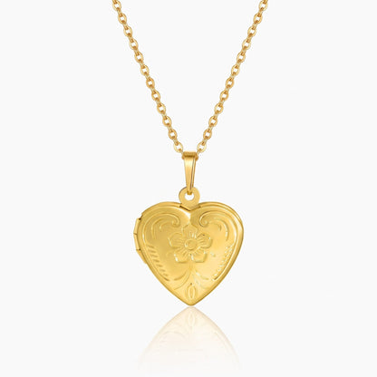 heart locket necklace with custom photo