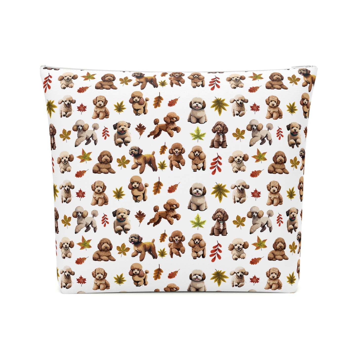 Poodle Print Cotton Cosmetic Bag/Makeup Travel Pouch
