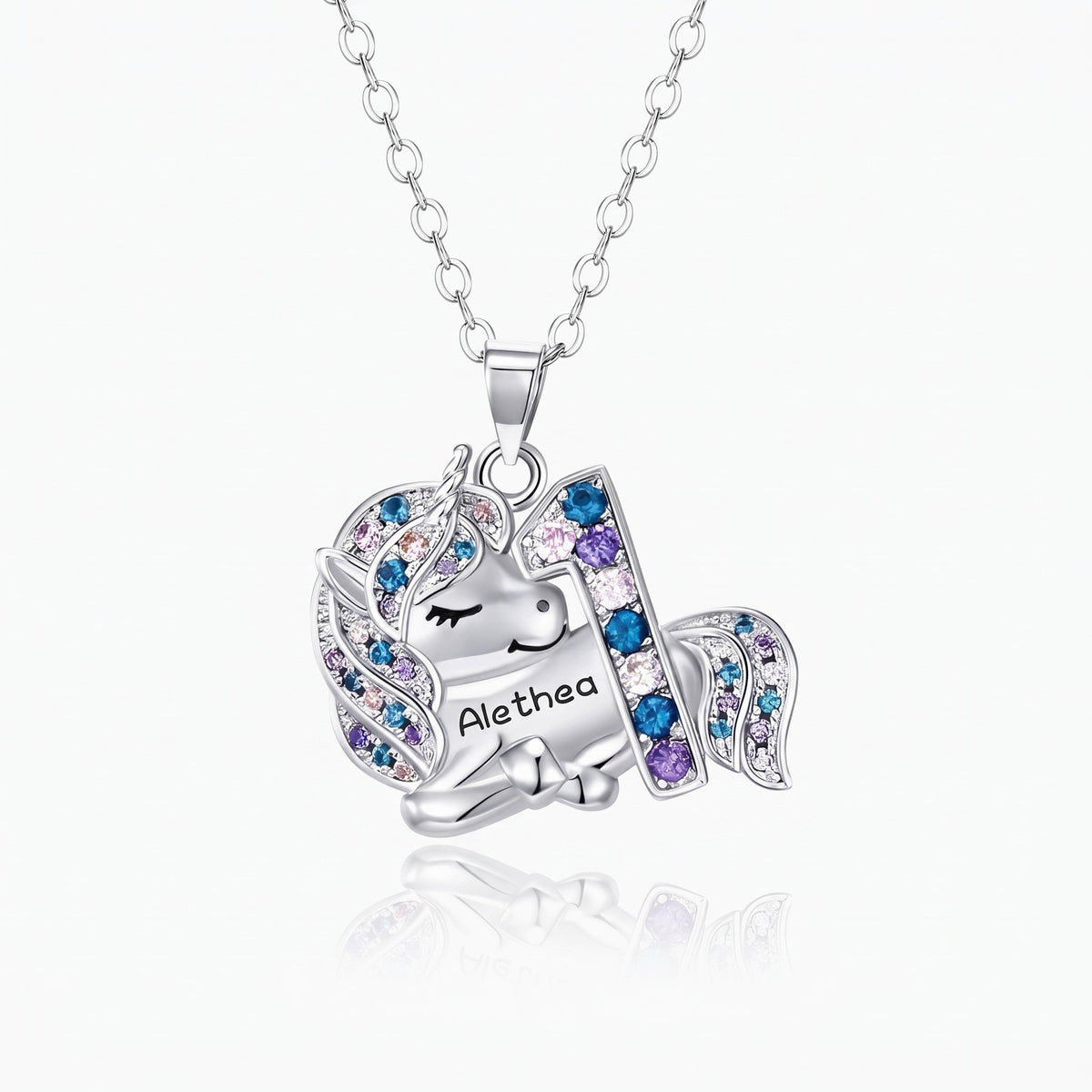 personalized unicorn necklace