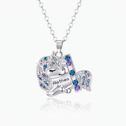 personalized unicorn necklace
