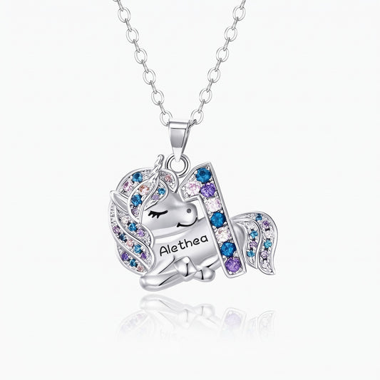 personalized unicorn necklace
