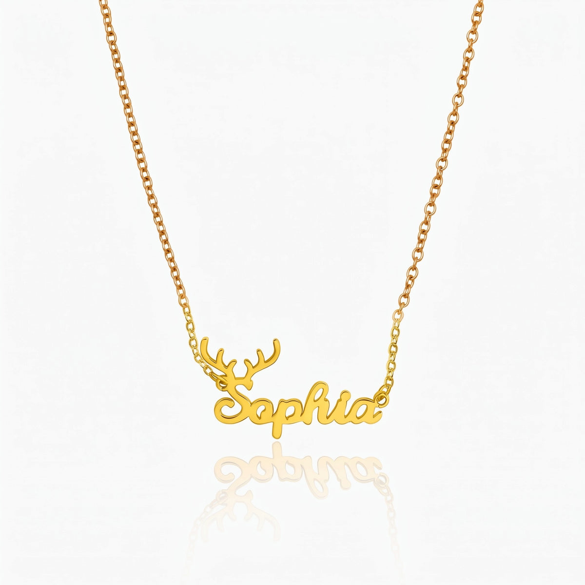 personalized name christmas necklace