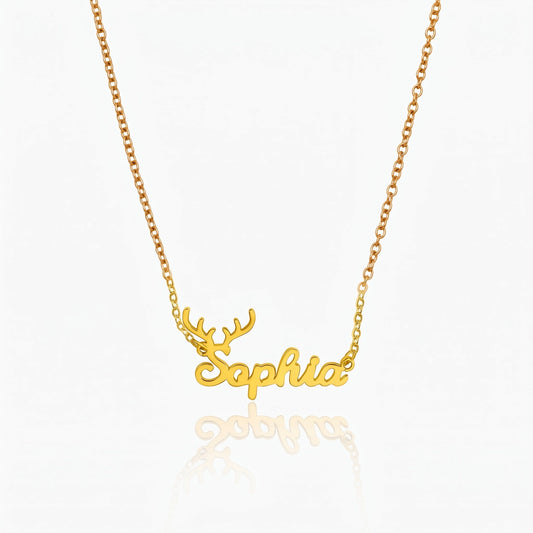 personalized name christmas necklace
