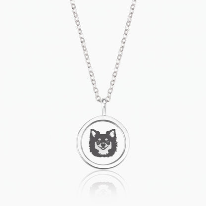 personalized pet portrait necklace