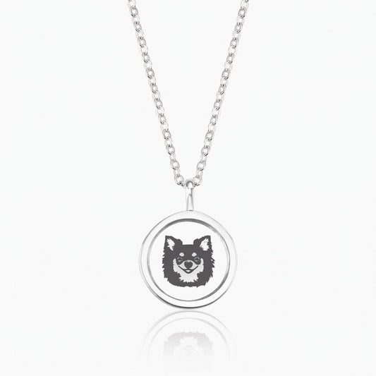 personalized pet portrait necklace