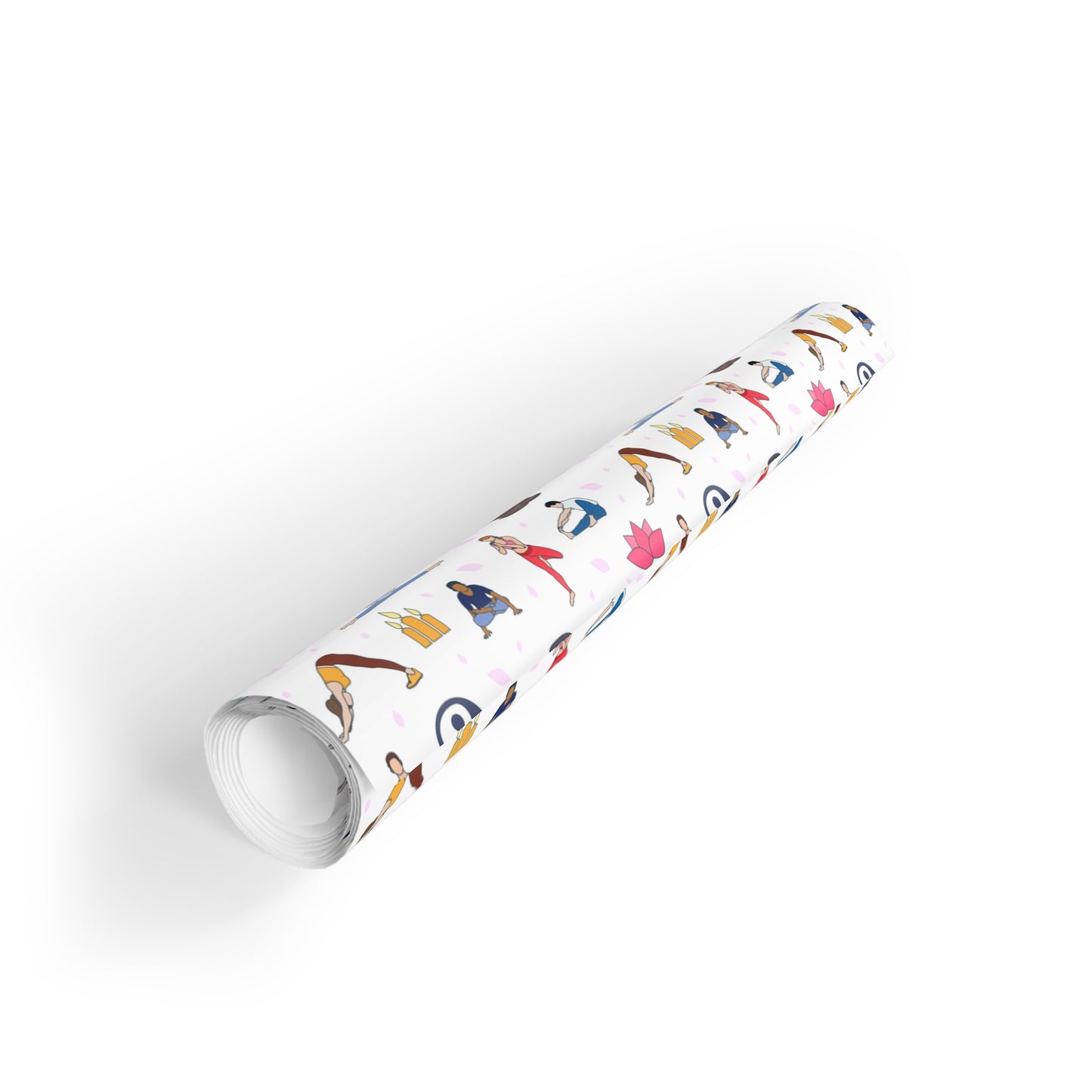 Yoga Inspired Print Gift Wrapping Paper Roll