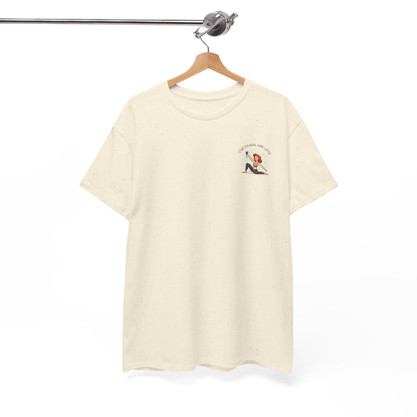 Stretch Now Wine Later Graphic T-Shirt (Ginger)