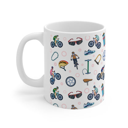 Biking Inspired Print 11oz Ceramic Mug