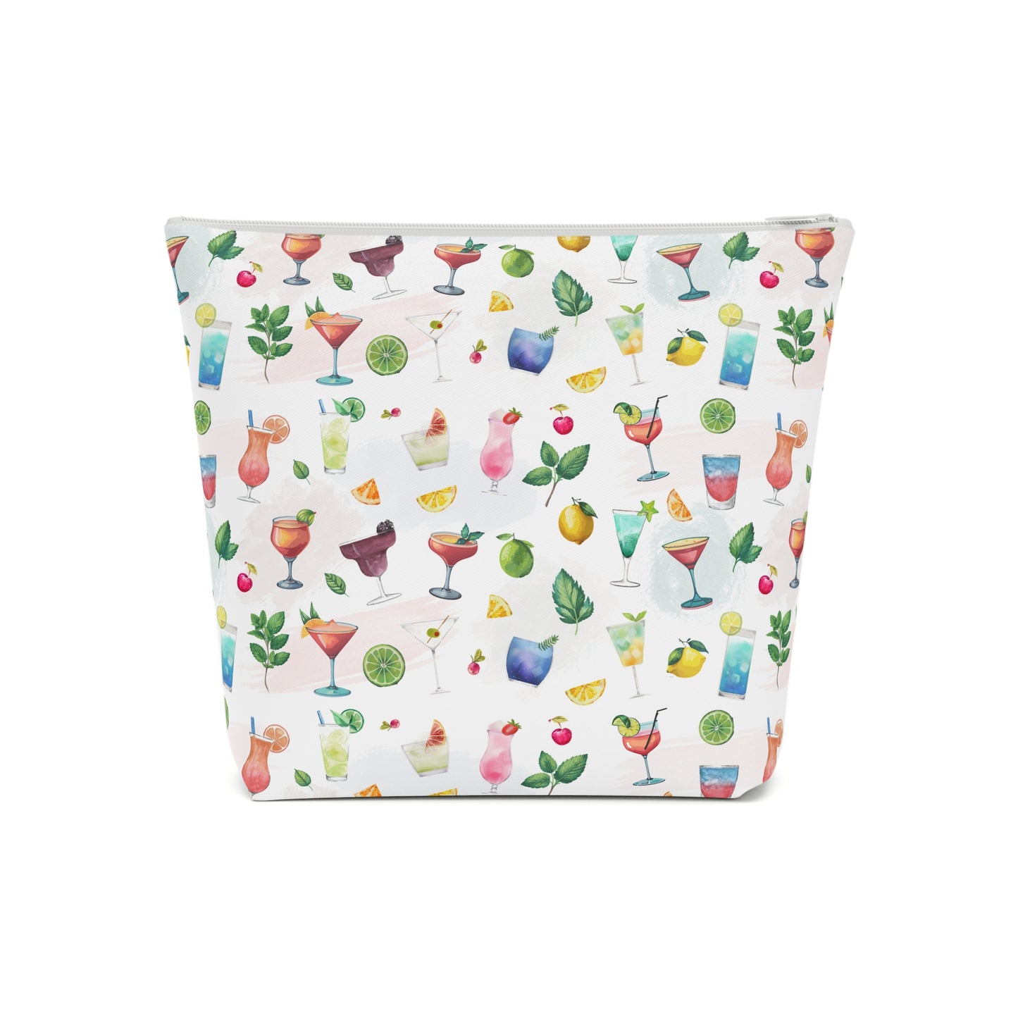 Cocktail Print Cotton Cosmetic Bag/Makeup Travel Pouch