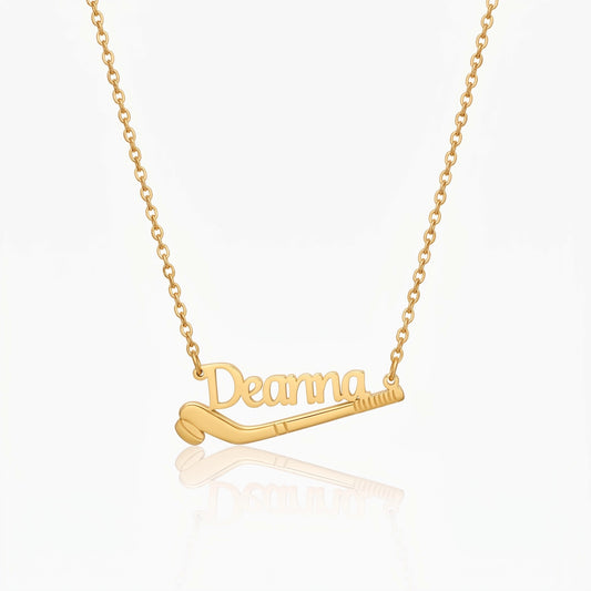 hockey necklace customized name