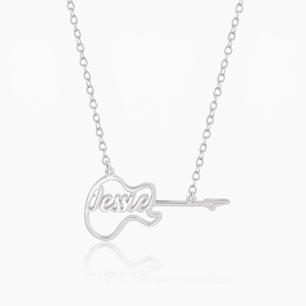 electric guitar necklace custom name