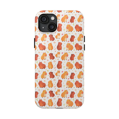 Kawaii Watercolor Capybara Phone Case