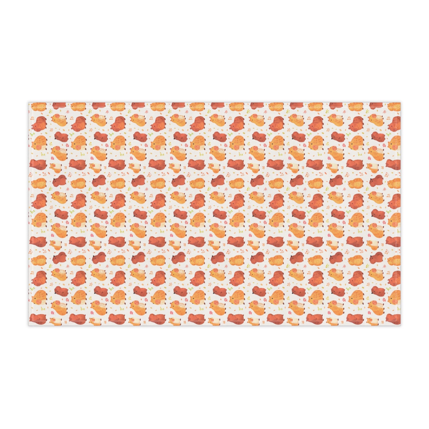 Capybaras Chibi Style Print Tea Kitchen Towel
