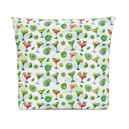 Margarita Cocktail Print Cotton Cosmetic Bag/Makeup Travel Pouch