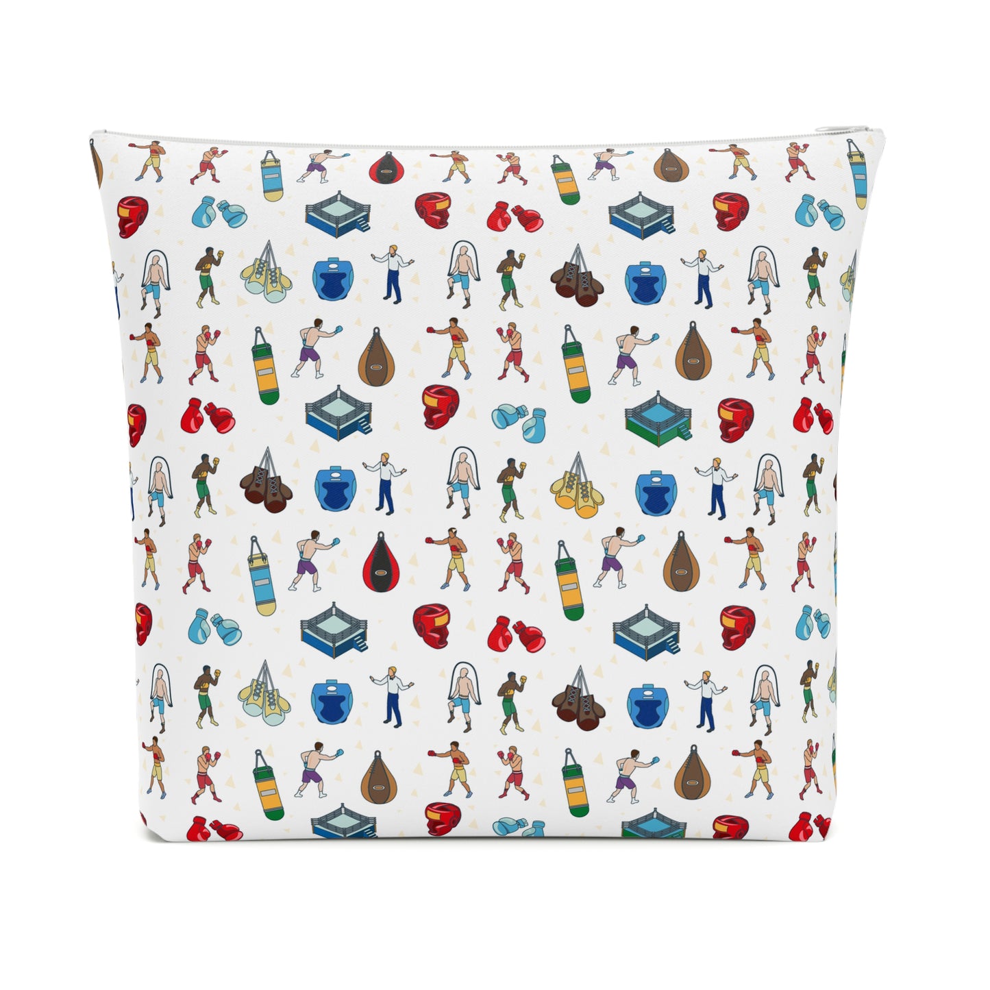 Boxing Print Cotton Cosmetic Bag/Makeup Organizer & Travel Pouch