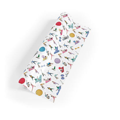 Pilates Print Gift Wrapping Paper Roll