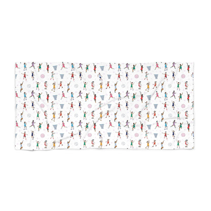 Netball Print Beach Towel