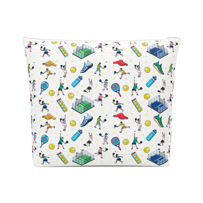 Padel Print Cotton Cosmetic Bag/Makeup Organizer & Travel Pouch