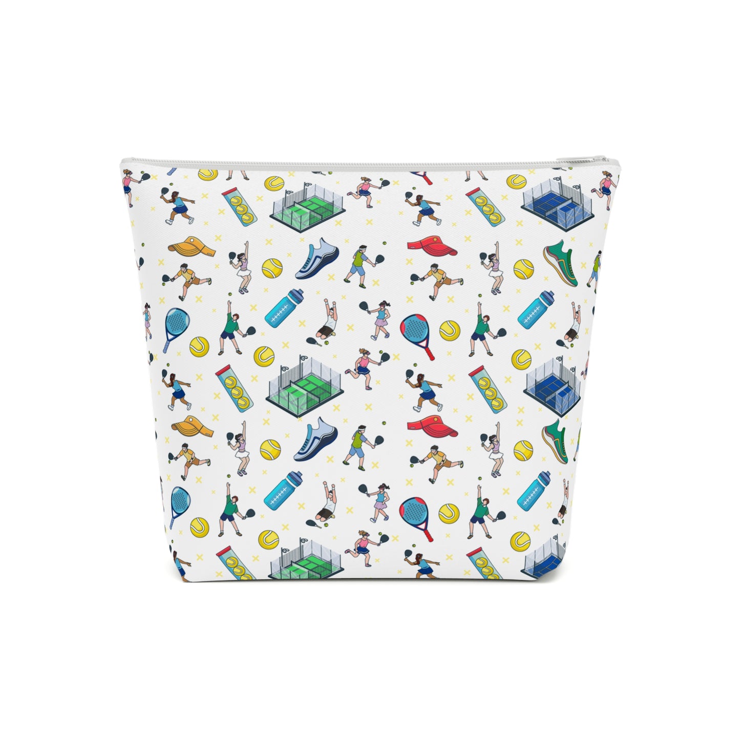 Padel Print Cotton Cosmetic Bag/Makeup Organizer & Travel Pouch