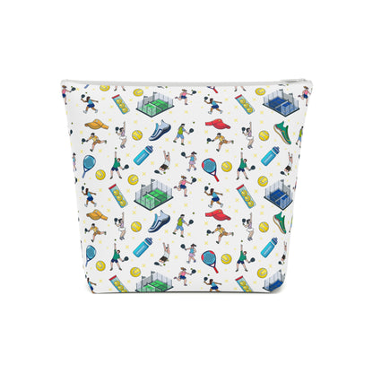 Padel Print Cotton Cosmetic Bag/Makeup Organizer & Travel Pouch