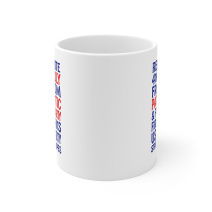 4th of July Words 11oz Ceramic Mug