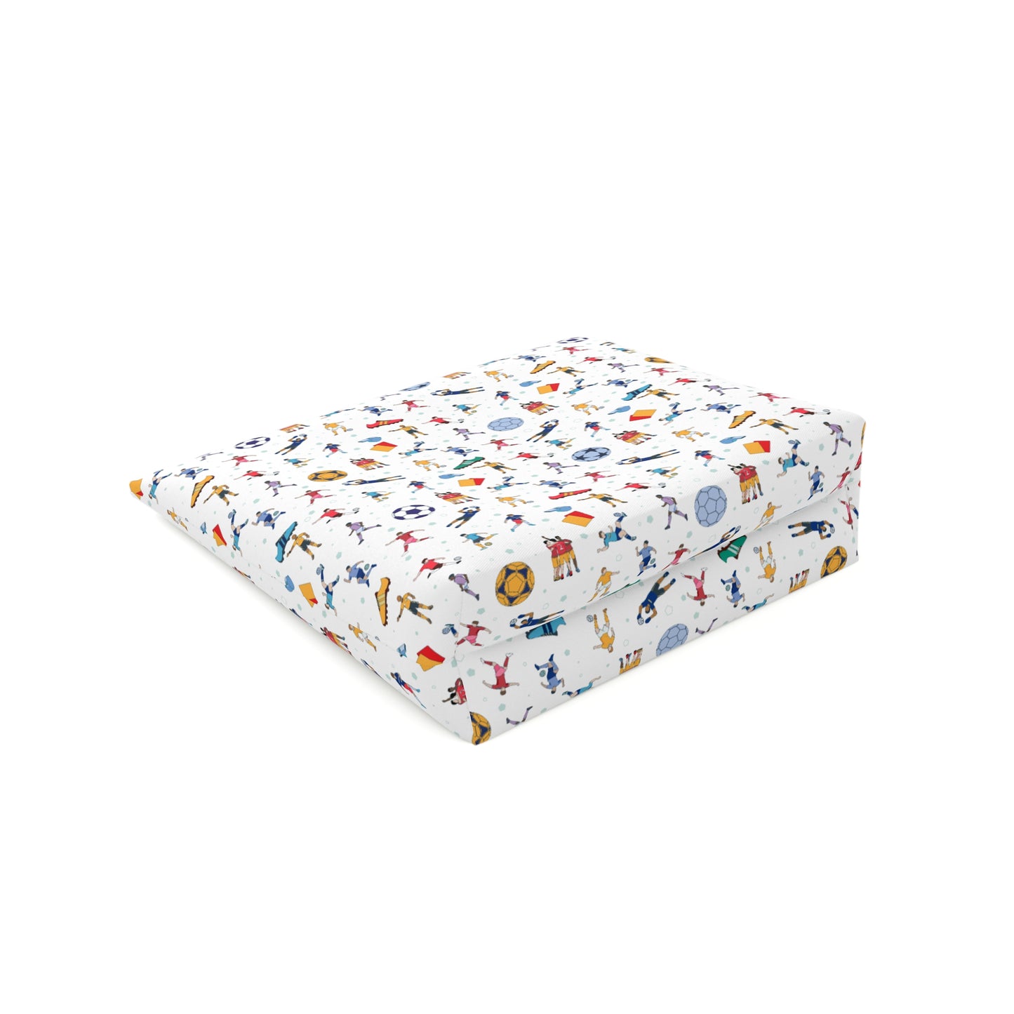 Football Soccer Print Cotton Cosmetic Bag/Makeup Organizer/Toiletry Bag
