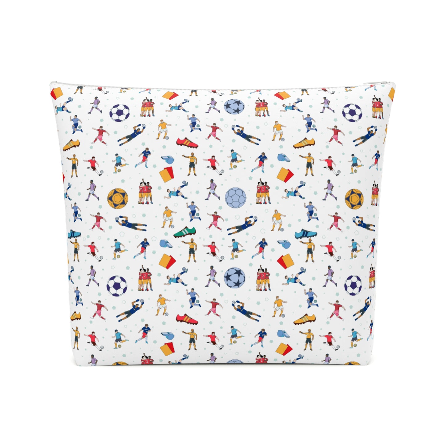 Football Soccer Print Cotton Cosmetic Bag/Makeup Organizer/Toiletry Bag