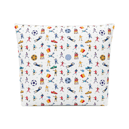 Football Soccer Print Cotton Cosmetic Bag/Makeup Organizer/Toiletry Bag