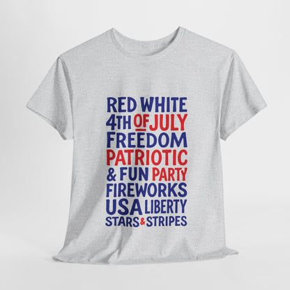 4th of July Words Graphic T-Shirt
