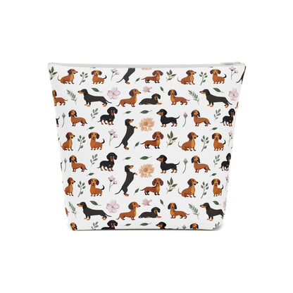 Dachshund Print Cotton Cosmetic Bag/Makeup Organizer/Toiletry Bag