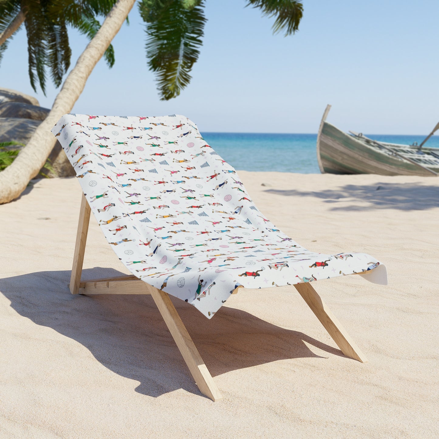 Netball Print Beach Towel