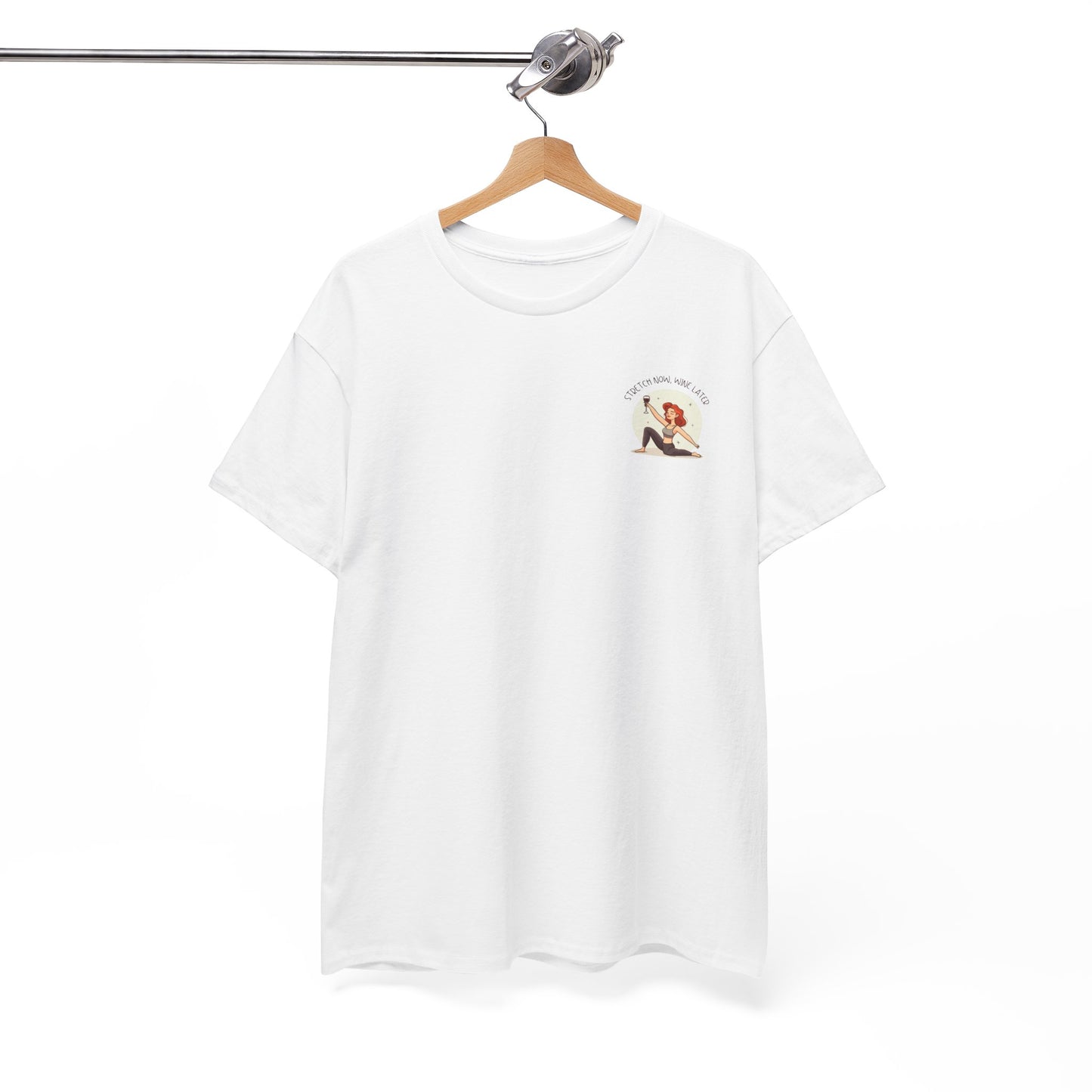 Stretch Now Wine Later Graphic T-Shirt (Ginger)