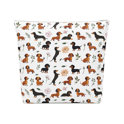 Dachshund Print Cotton Cosmetic Bag/Makeup Organizer/Toiletry Bag