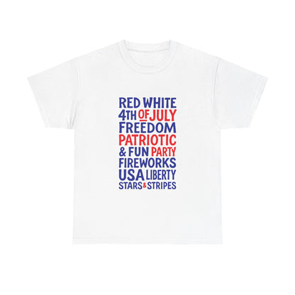 4th of July Words Graphic T-Shirt